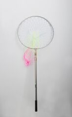 Powerex Paslanmaz Çelik Krom Geniş Göz Misina 50cm.Çap,190cm Sap,Lüks Kepçe