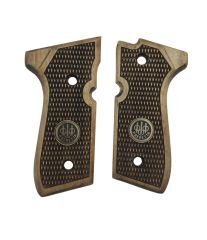 Beretta F92, 92A1, 92G, 92FS, 96, 96A1, M9, M9A1 Uyumlu Özel Seri Lazer Kesim Ahşap Kabze 2021-54
