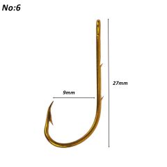 Powerex 82151 Baitholder 6 no. Delikli Uzun Pala Bronz Paslanmaz Balık İğnesi 100 lü kutu