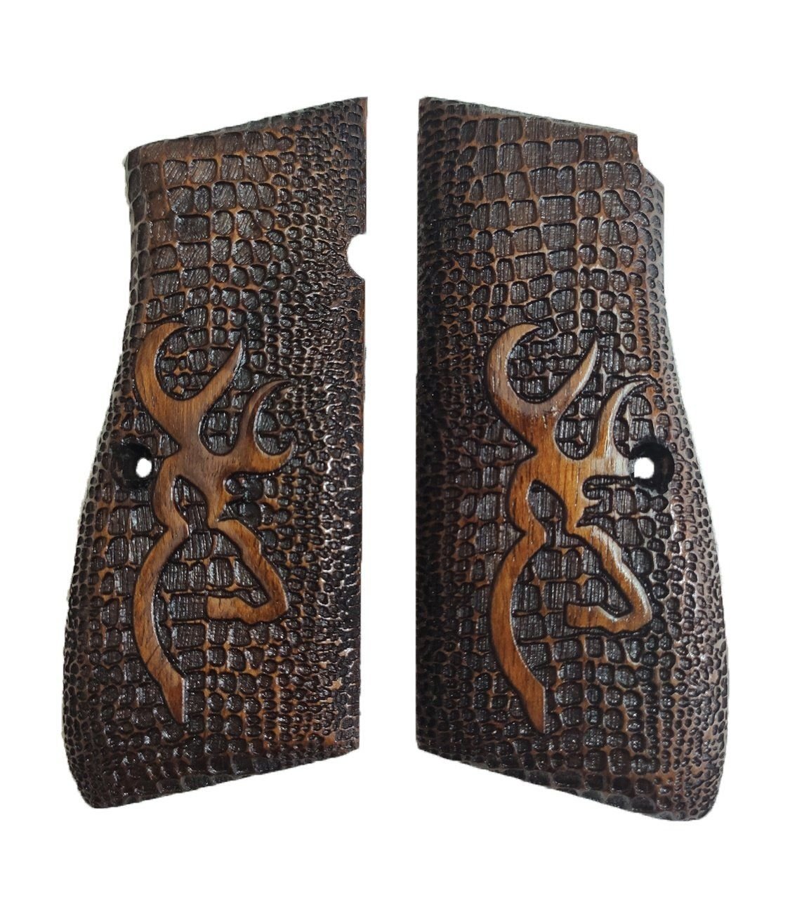 Belçika Browning Hp 14 Uyumlu Özel Üretim Lazer Kesim Ahşap Kabze 2021-17