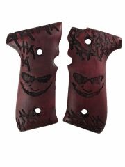 Beretta F92, 92A1, 92G, 92FS, 96, 96A1, M9, M9A1 Uyumlu Özel Seri Lazer Kesim Ahşap Kabze 2021-11