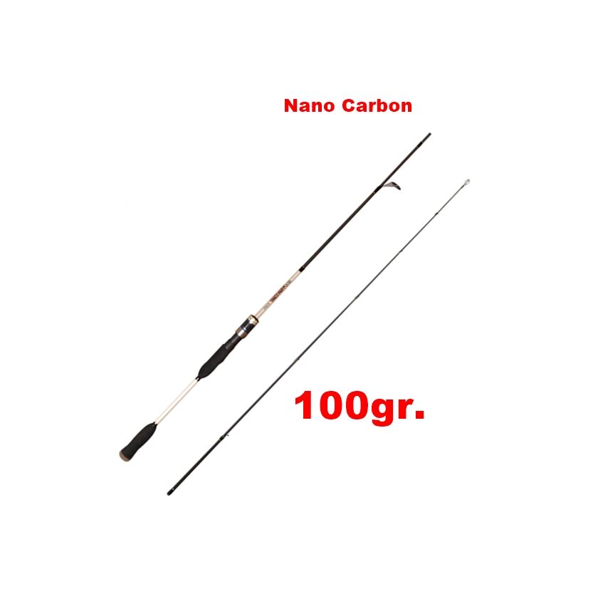 Powerex Sea Hunter 6' Nano Carbon 100gr. MH Spin 180 cm. 10-35 gr 2 Parça Olta Kamışı
