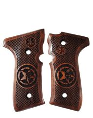 Beretta F92, 92A1, 92G, 92FS, 96, 96A1, M9, M9A1 Uyumlu Özel Seri Lazer Kesim Ahşap Kabze 2021-6