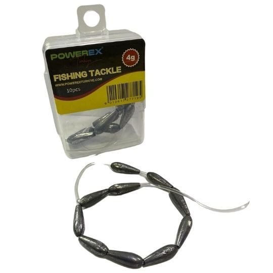 Powerex 3gr. Silikon Borulu Badem 10'lu Kutu Torpido Gezer Olta Kurşunu