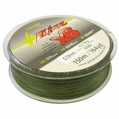 Powerex Pulse 8 örgü 150m. Dark Green 0.18mm/10.5 kg İp Misina