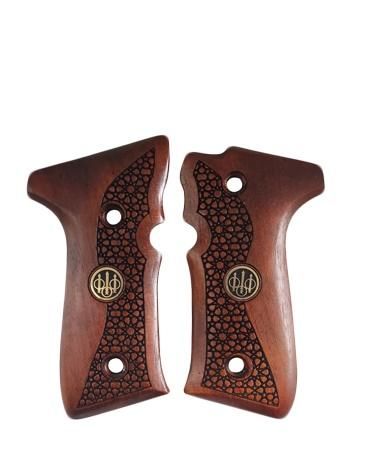 Beretta F92, 92A1, 92G, 92FS, 96, 96A1, M9, M9A1 Uyumlu Özel Seri Lazer Kesim Ahşap Kabze 2021