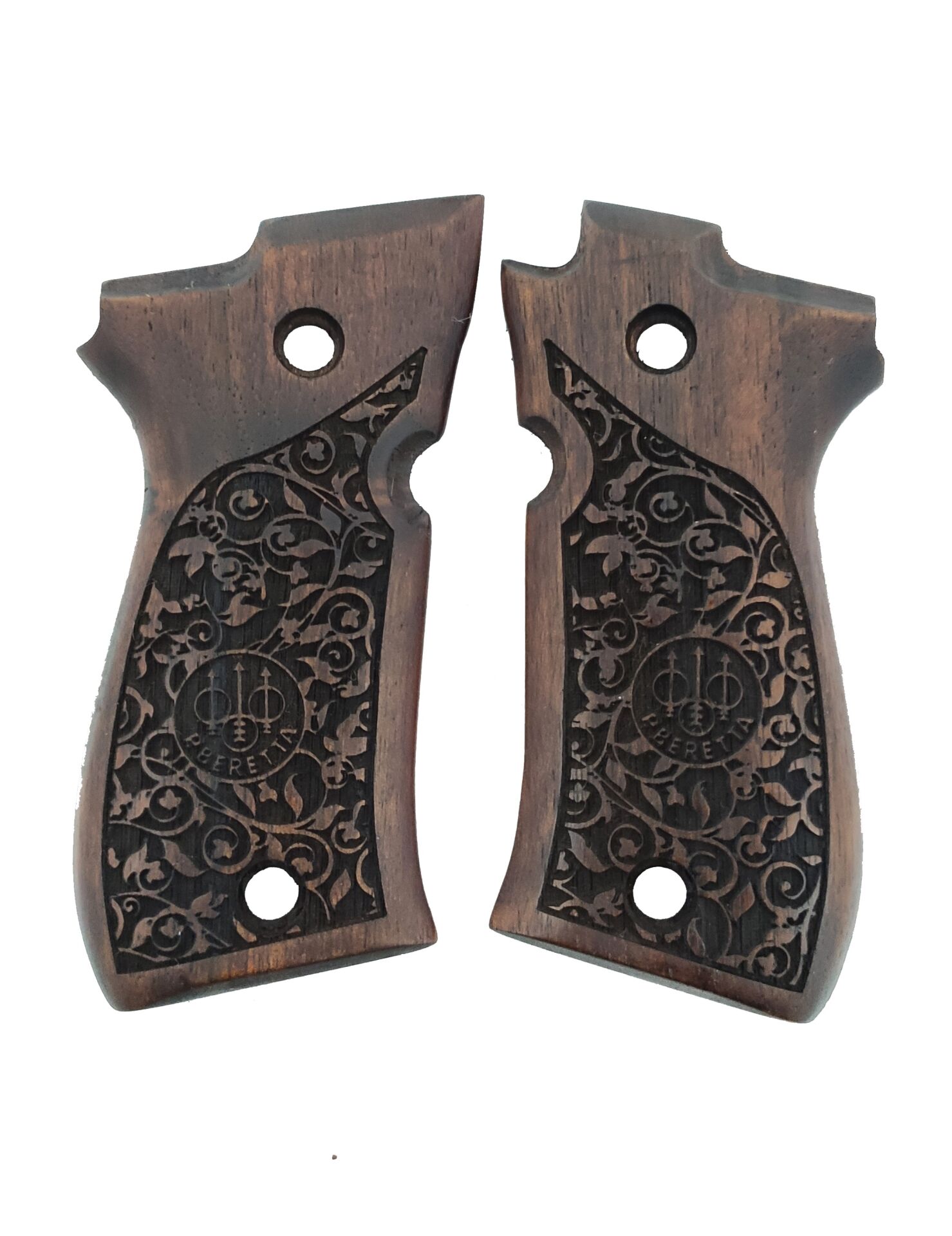 Beretta 81FS, 84FS, 85FS Uyumlu Özel Üretim Lazer Kesim Ahşap Kabze Mod11