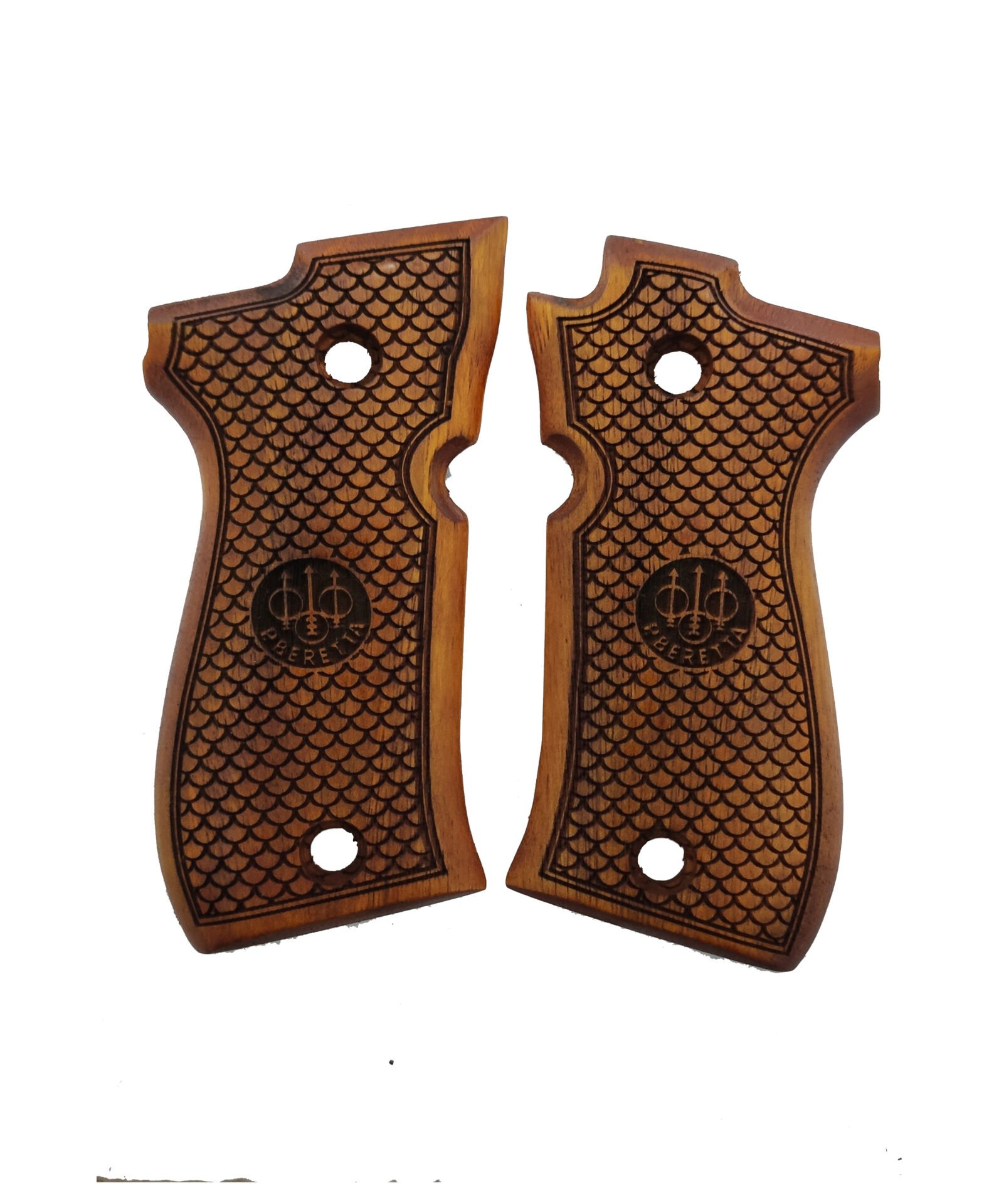 Beretta 81FS, 84FS, 85FS Uyumlu Özel Üretim Lazer Kesim Ahşap Kabze Mod5