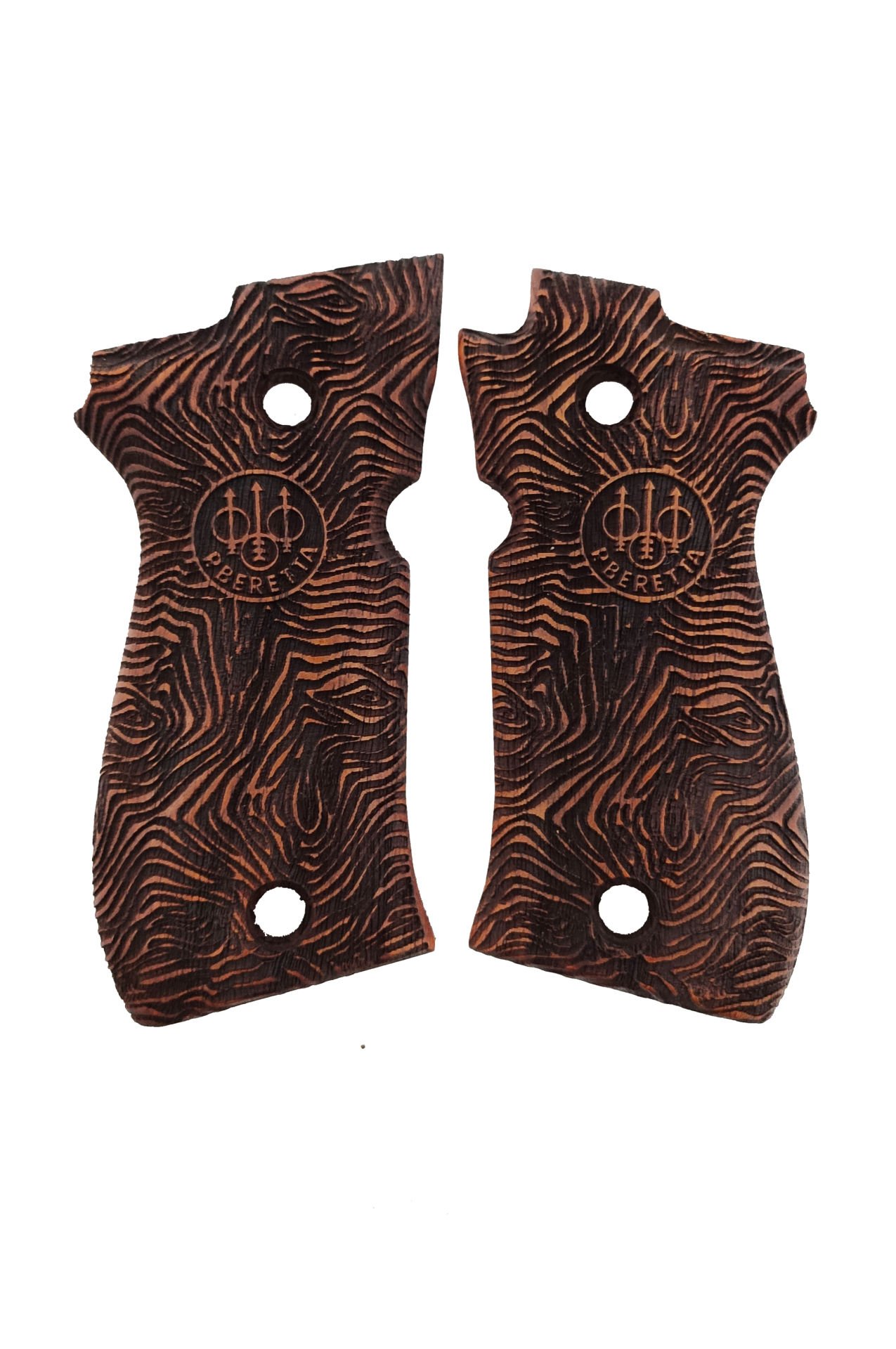 Beretta 81FS, 84FS, 85FS Uyumlu Özel Üretim Lazer Kesim Ahşap Kabze Mod4