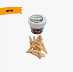 Renat Baits Trout Bait Peynir Kokulu Silikon Kurtçuk Simli Alabalık Yemi – Somon