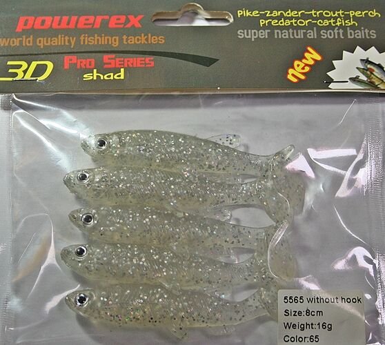 Powerex 3D 5565 8 cm. 65 Silikon Sahte Yem 5li Paket