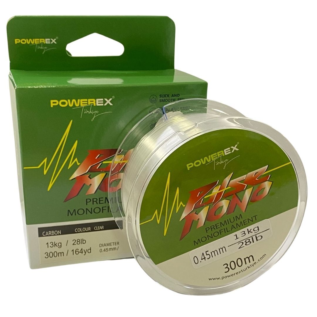 Powerex Pulse 300m. 0,37mm. 8.49kg. Carbon Monofilament Misina