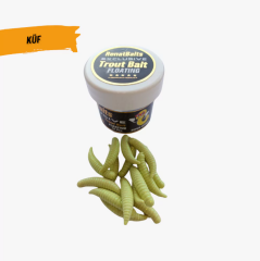 Renat Baits Trout Bait Peynir Kokulu Silikon Kurtçuk Simli Alabalık Yemi – Küf Yeşil