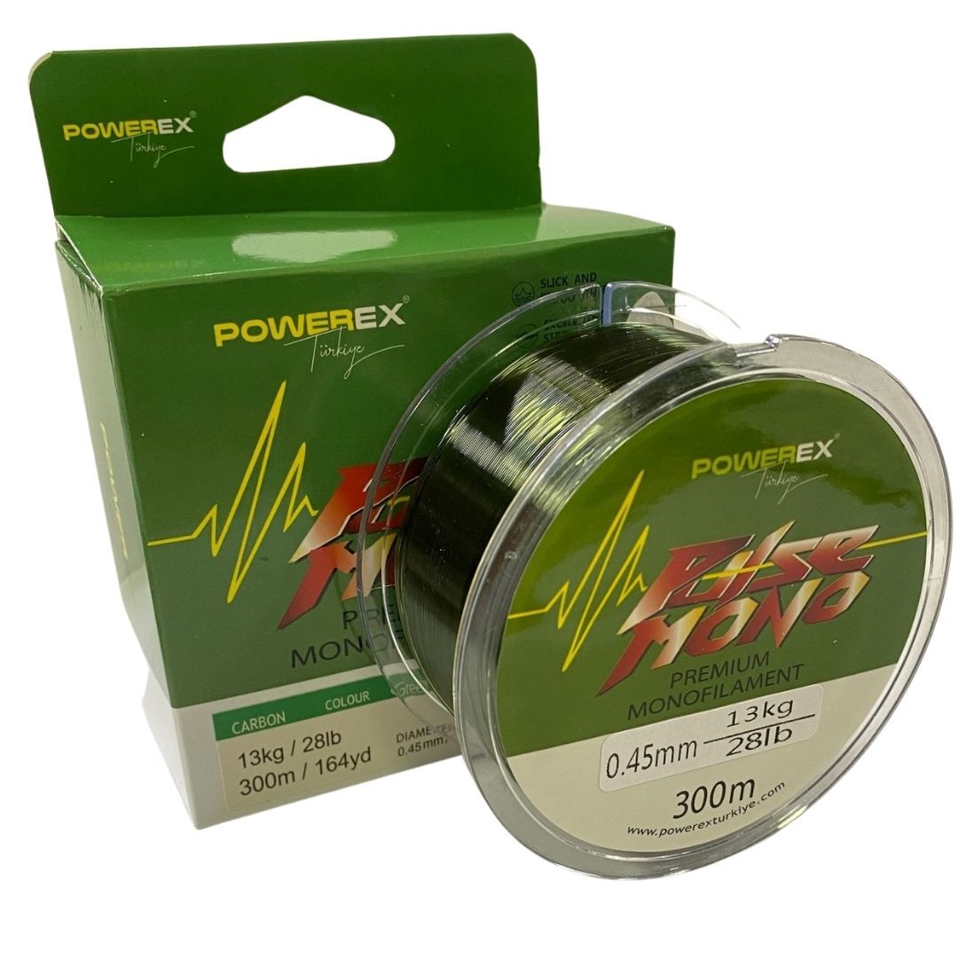 Powerex Pulse Yeşil 300m. 0,40mm. 10.04kg. Carbon Monofilament Misina