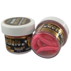 Renat Baits Trout Bait Peynir Kokulu Silikon Kurtçuk Simli Alabalık Yemi – Pembe