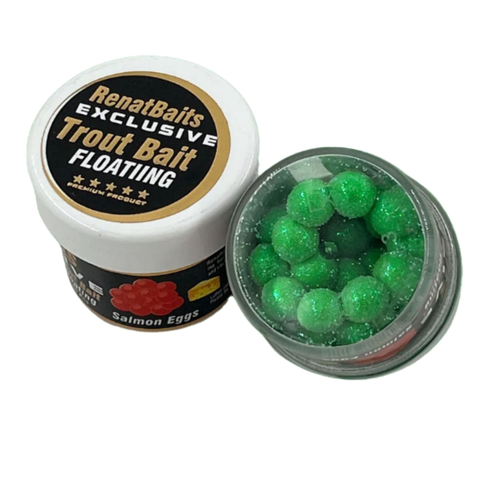 Renat Baits Trout Bait Peynir Kokulu Silikon Alabalık Yemi Salmon Eggs 40 Pcs - Yeşil
