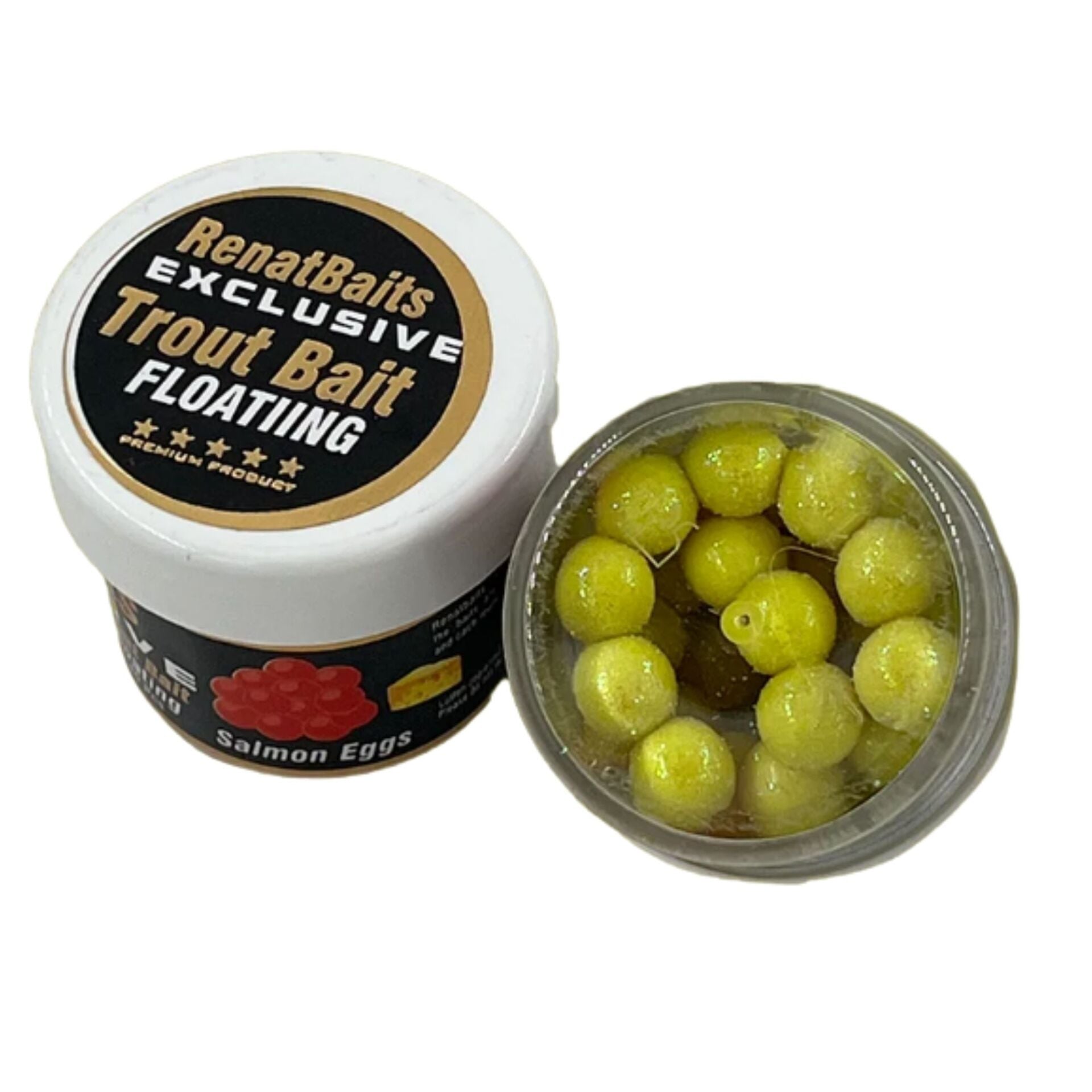 Renat Baits Trout Bait Peynir Kokulu Silikon Alabalık Yemi Salmon Eggs 40 Pcs - Sarı