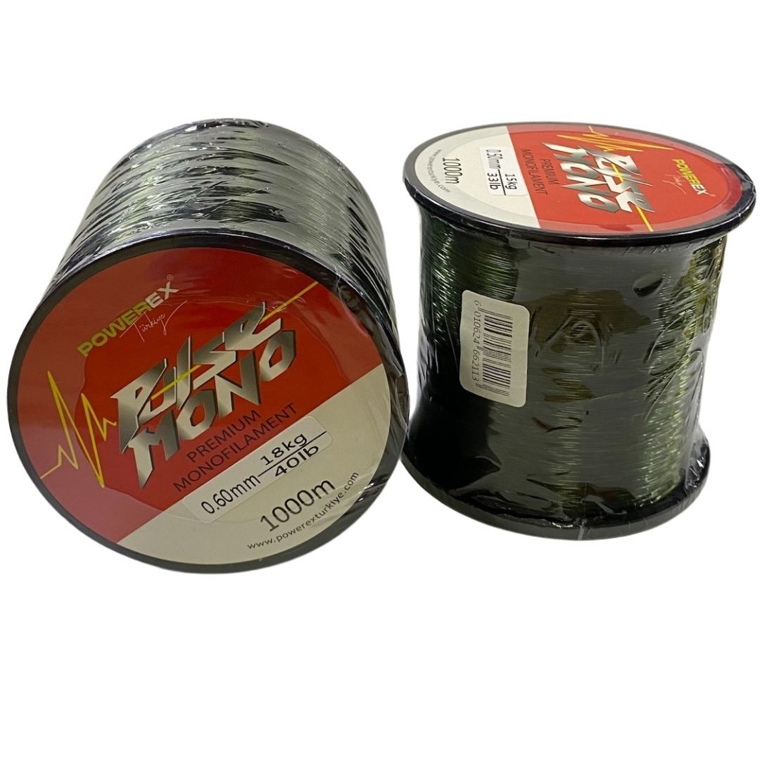 Powerex Pulse Yeşil 1000m. 0,33mm. 6.88kg. Carbon Monofilament Misina