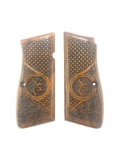 Belçika Browning Hp 14 Uyumlu Özel Üretim Lazer Kesim Ahşap Kabze Mod79