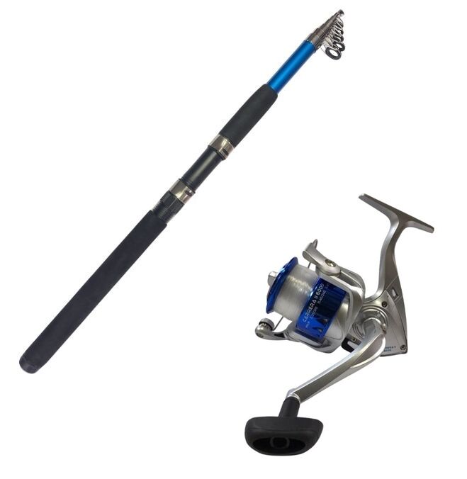 Blue Coastal 270cm 60-120gr Kamış  - Carrera 6000 Mavi Kamış Makine Olta Seti