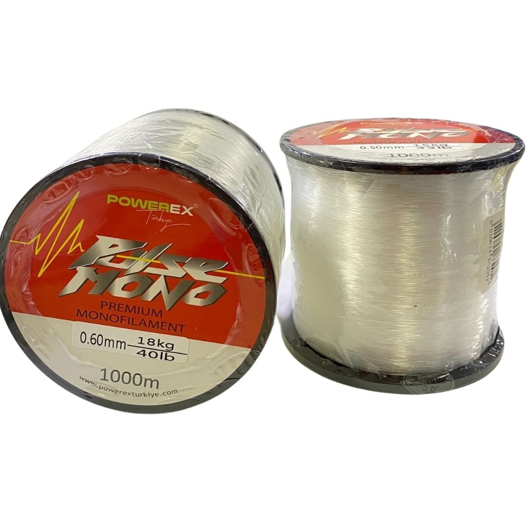 Powerex Pulse 1000m. 0,37mm. 8.49kg. Carbon Monofilament Misina
