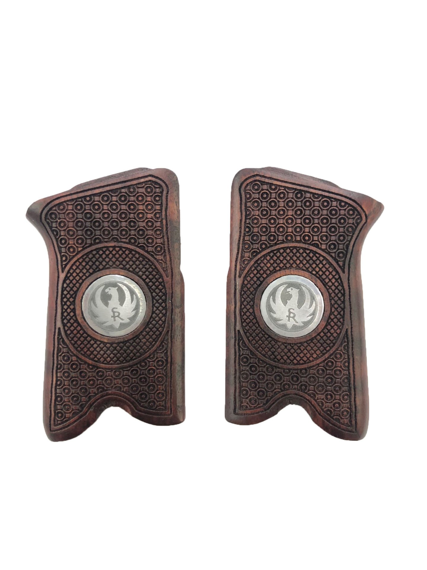 Ruger P85 Uyumlu Özel Seri Metal Lazer Kesim Ahşap Kabze Mod9