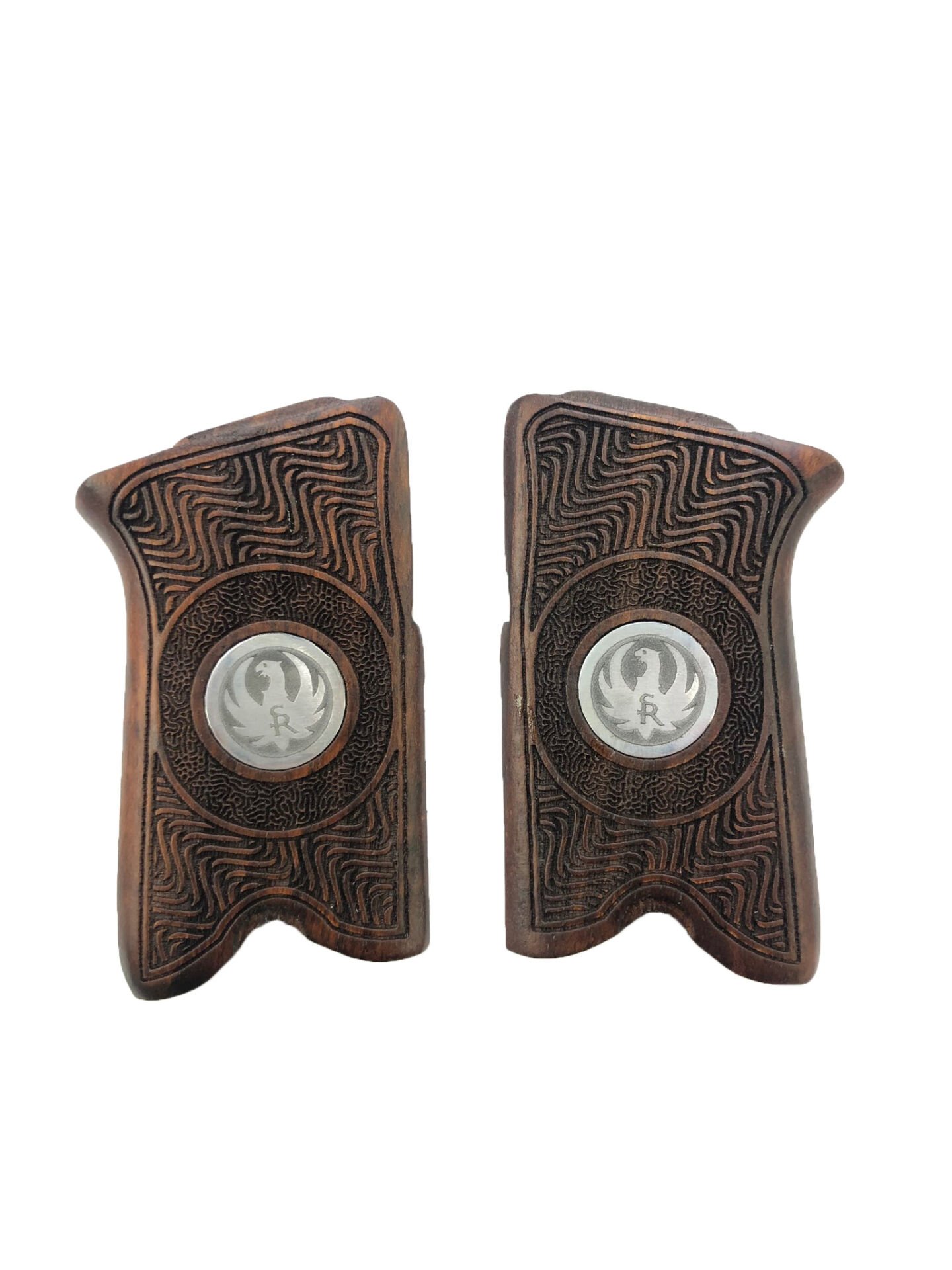 Ruger P85 Uyumlu Özel Seri Metal Lazer Kesim Ahşap Kabze Mod10