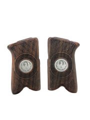 Ruger P85 Uyumlu Özel Seri Metal Lazer Kesim Ahşap Kabze Mod10