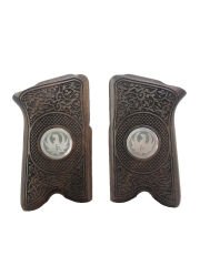 Ruger P85 Uyumlu Özel Seri Metal Lazer Kesim Ahşap Kabze Mod7