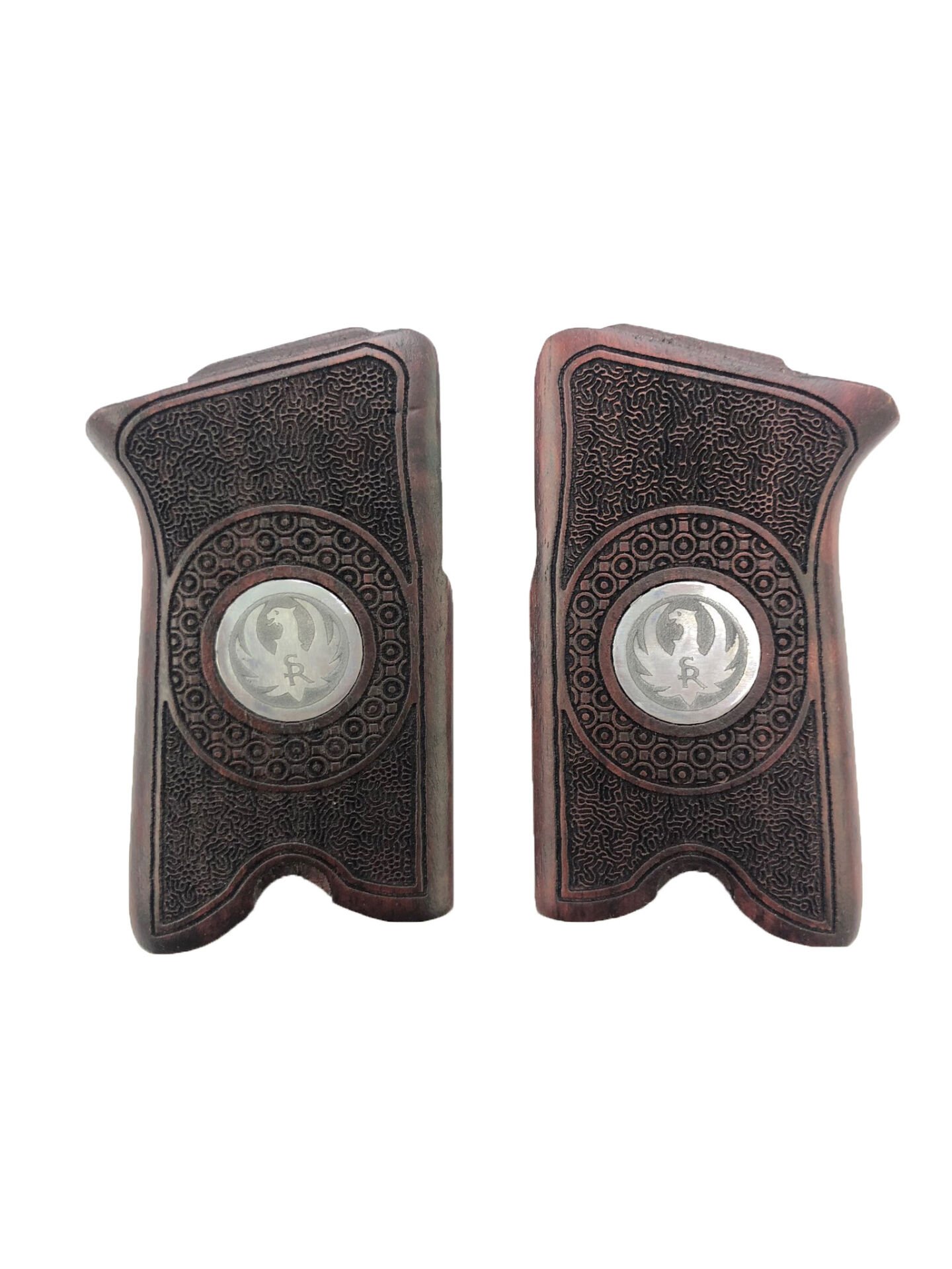 Ruger P85 Uyumlu Özel Seri Metal Lazer Kesim Ahşap Kabze Mod8