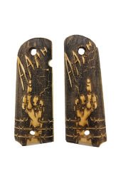 Colt 1911 Uyumlu Özel Model Lazer Kesim Ahşap Kabze Mod67