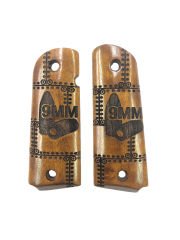 Colt 1911 Uyumlu Özel Model Lazer Kesim Ahşap Kabze Mod66