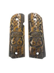 Colt 1911 Uyumlu Özel Model Lazer Kesim Ahşap Kabze Mod63