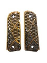 Colt 1911 Uyumlu Özel Seri Lazer Kesim Ahşap Kabze Mod58