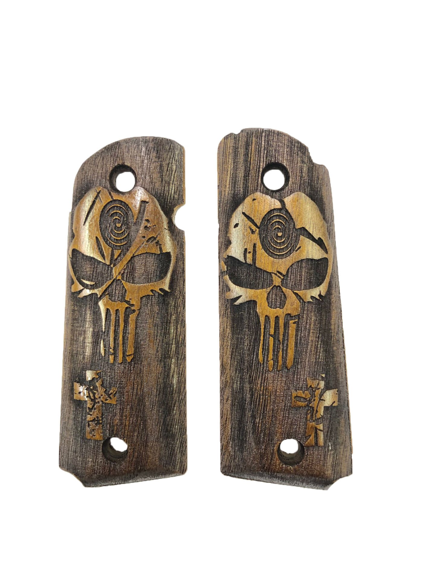 Colt 1911 Uyumlu Özel Seri Lazer Kesim Ahşap Kabze Mod57