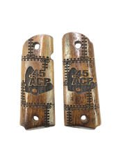 Colt 1911 Uyumlu Özel Seri Lazer Kesim Ahşap Kabze Mod56