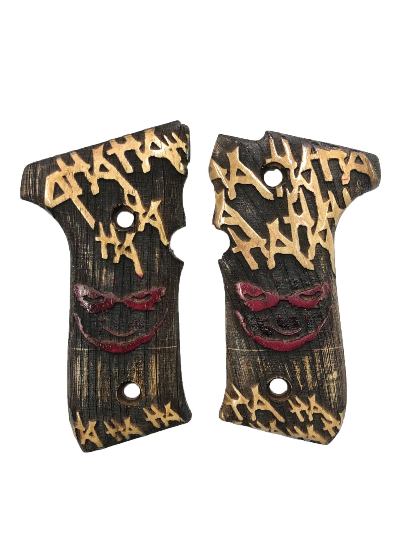 Beretta F92, 92A1, 92G, 92FS, 96, 96A1, M9, M9A1 Uyumlu Özel Seri Lazer Kesim Ahşap Kabze Mod25