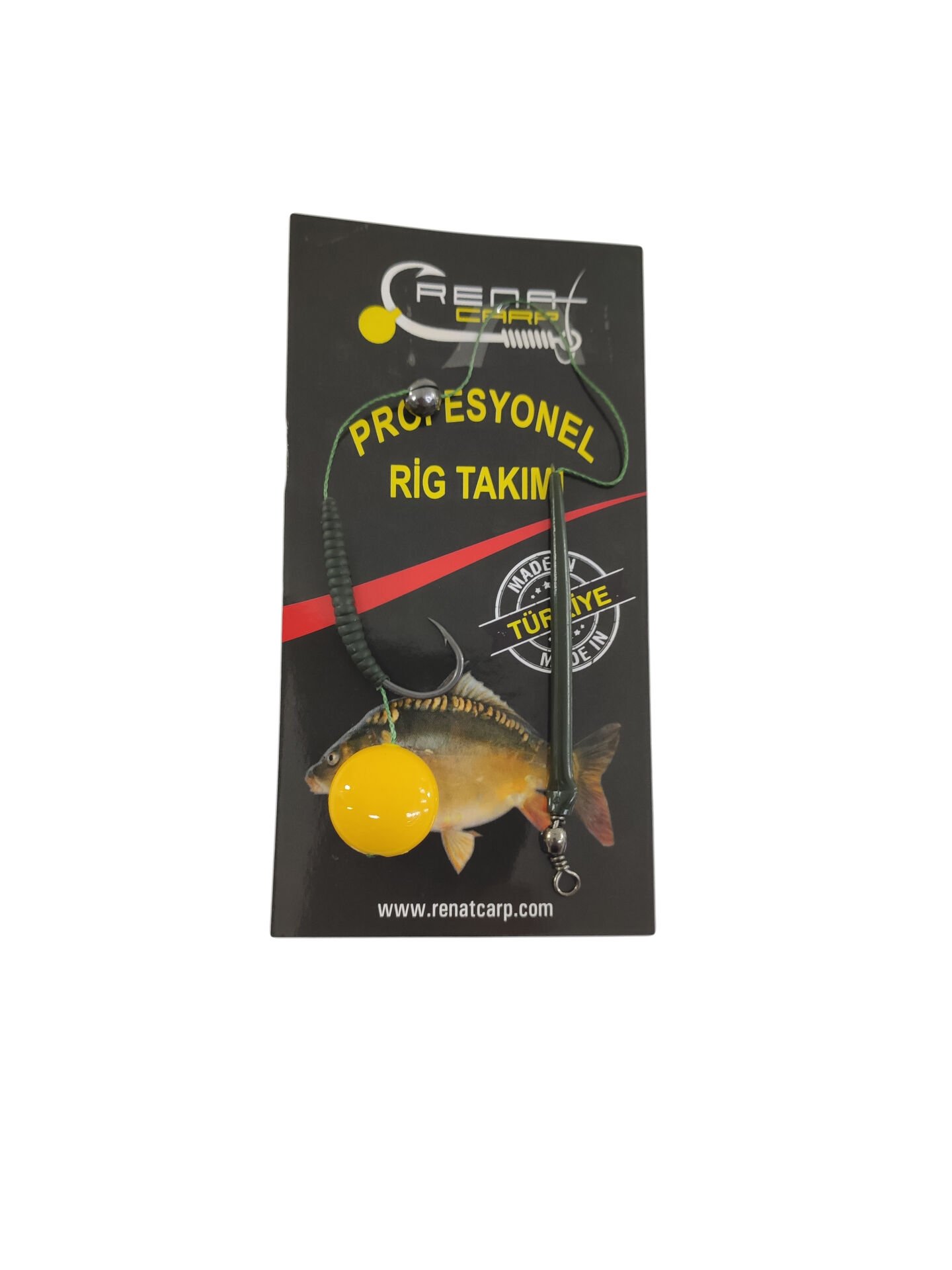 Renat Carp Profesyonel Sazan Rig Takımı - Yassı Sarı Boncuk