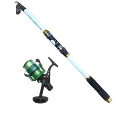 Powerex Carrera 3,60m. 75-150gr Kamış  - Highline Plus 4000 Yeşil Kamış Makine Olta Seti