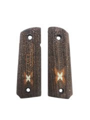 Colt 1911 Uyumlu Özel Seri Xtreme Predator Metal Lazer Kesim Ahşap Kabze Mod50