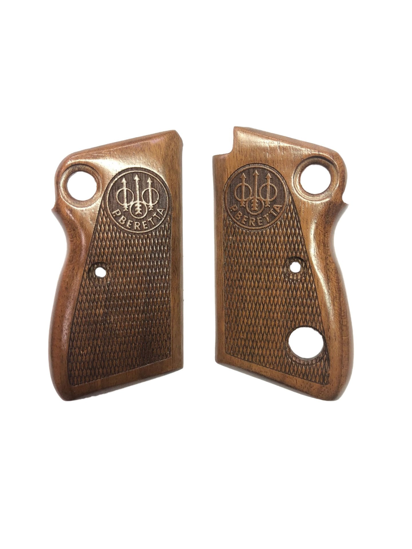 Beretta Mod 71 Uyumlu (Çift Düğmeli Beretta Uyumlu) Özel Model Lazer Kesim Ahşap Kabze Mod1