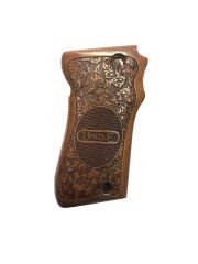 Unique , Fransız Onlusu Uyumlu Unique Yazılı Özel Model Lazer Kesim Ahşap Kabze Mod3