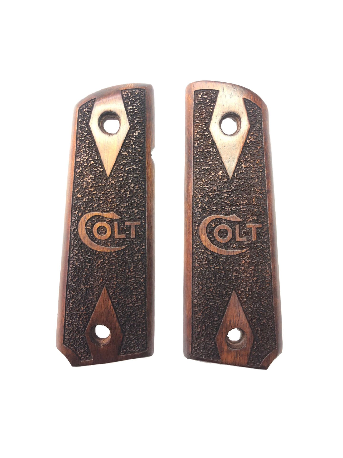 Colt 1911 Uyumlu Özel Seri Lazer Kesim Ahşap Kabze Mod49