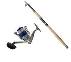 Powerex Black Power 3.00m. 150-200gr. Kamış  - Carrera II 6000 Mavi Kamış Makine Olta Seti