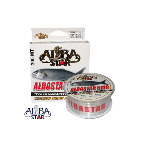 Alba Star King 0,25mm. 300 metre. 6.2kg. Şeffaf Makara Misina