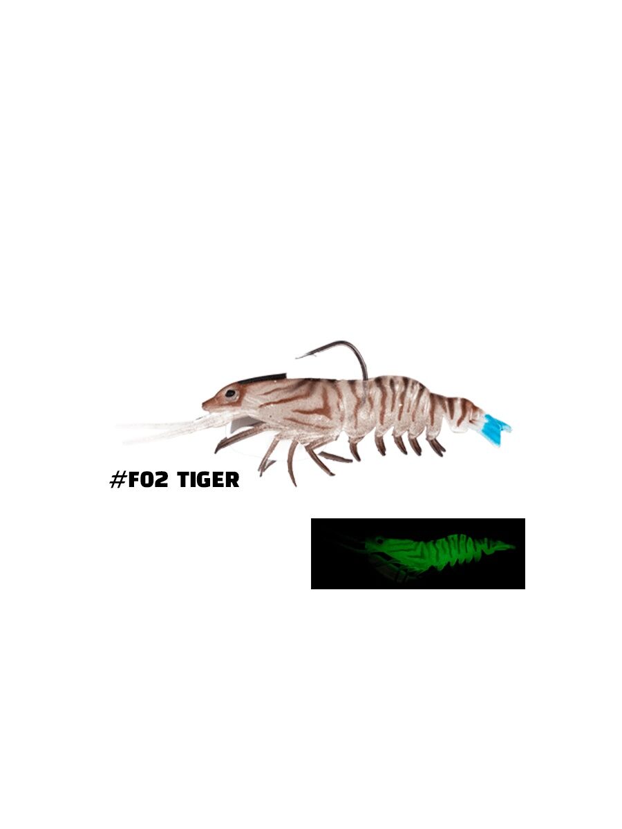 Fujin Caridex 65mm 6.3gr F02 Tiger Silikon Karides