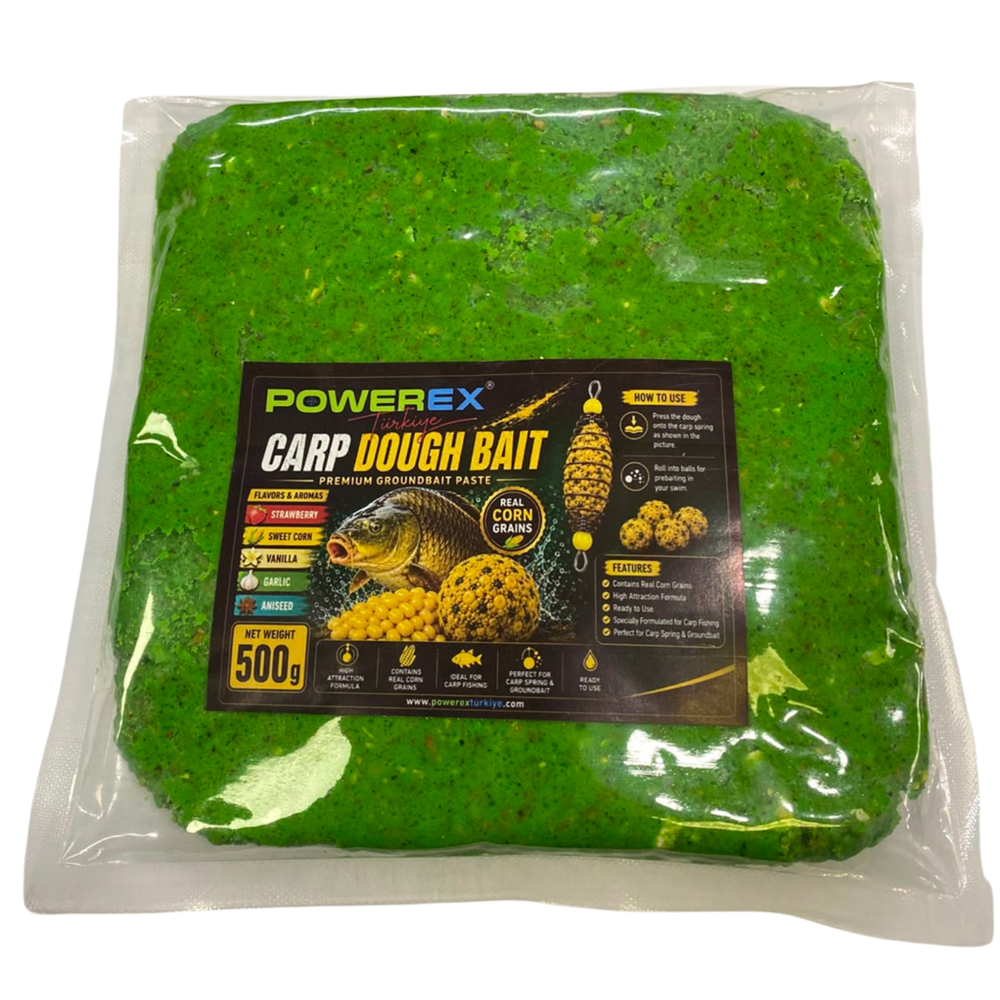 Powerex Bait Sarımsak ve Mısırlı 500 gr. Sazan Yayı ve Alan Yemleme İçin Hazır Hamur