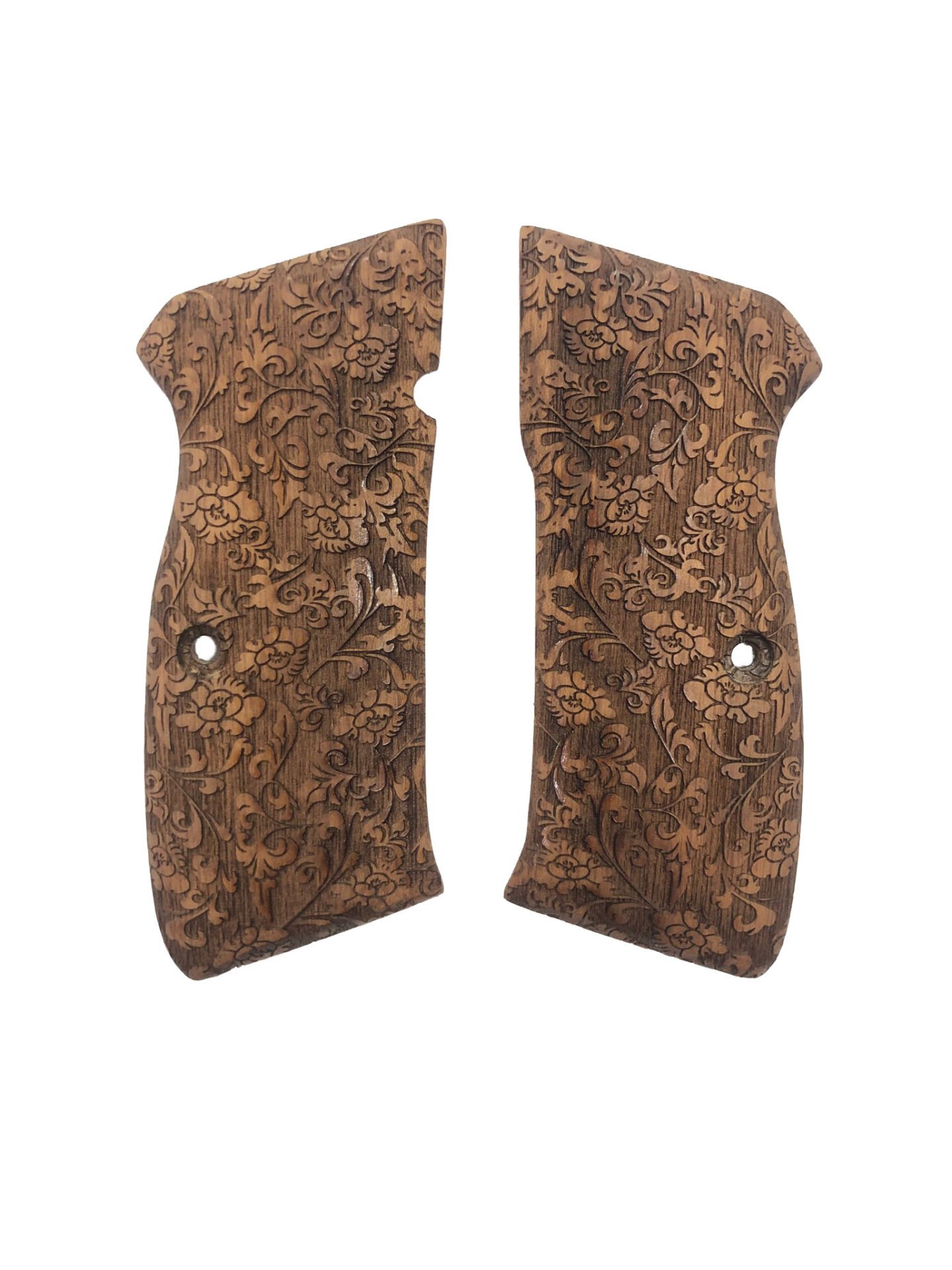 CZ75 Uyumlu Özel Desenli Lazer Kesim Ahşap Kabze Mod55