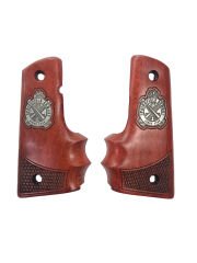 Colt 1911 Uyumlu Parmak Geçmeli Ortopedik Özel Seri Springfield Armory Büyük Metal Lazer Kesim Ahşap Kabze Mod5